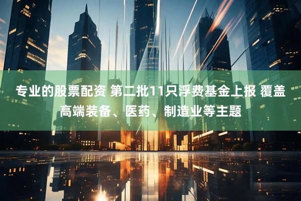专业的股票配资 第二批11只浮费基金上报 覆盖高端装备、医药、制造业等主题